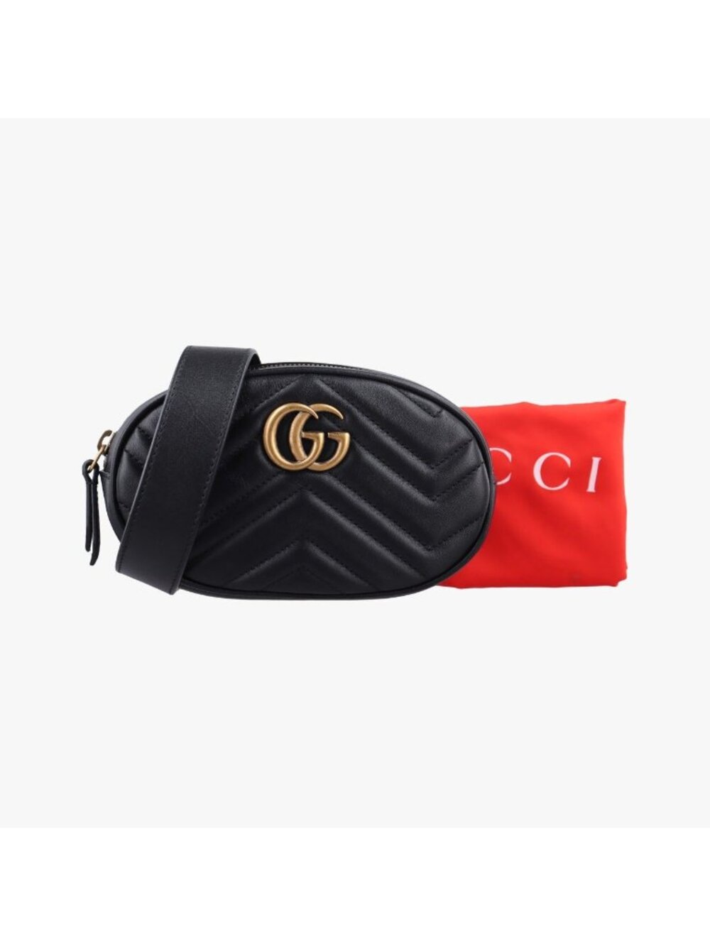 Gucci GG Marmont Black Leather Handbag
